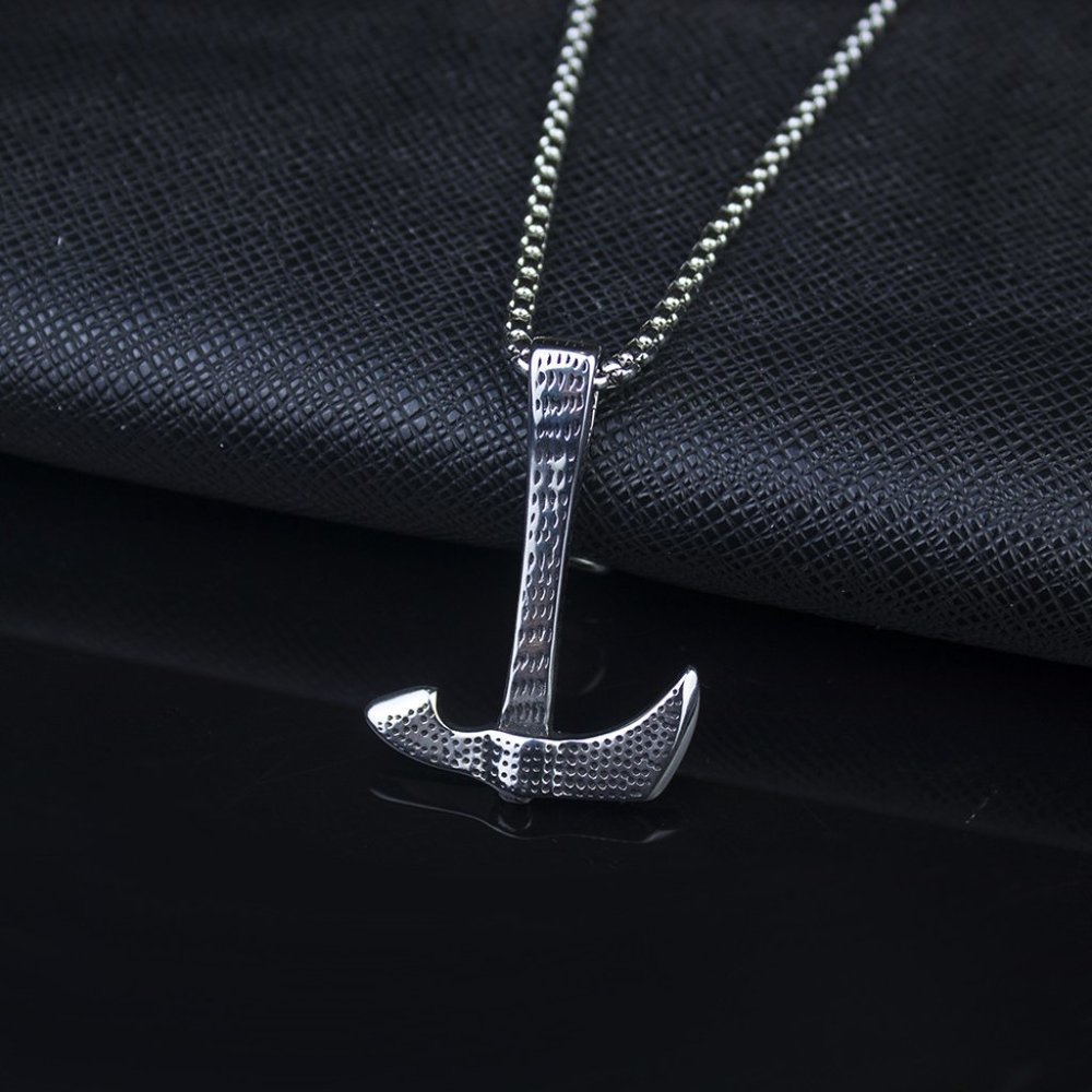 ❤️Stainless steel chain axe pendant necklace for women/men, N90201P220 - Picture 6 of 8